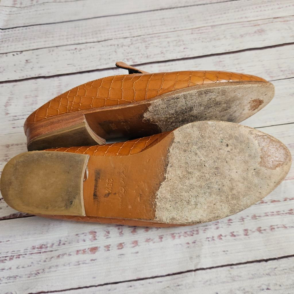 Robert Clergerie Alice Reptile Leather Mules Womens 39.5 Slides - Picture 7 of 7